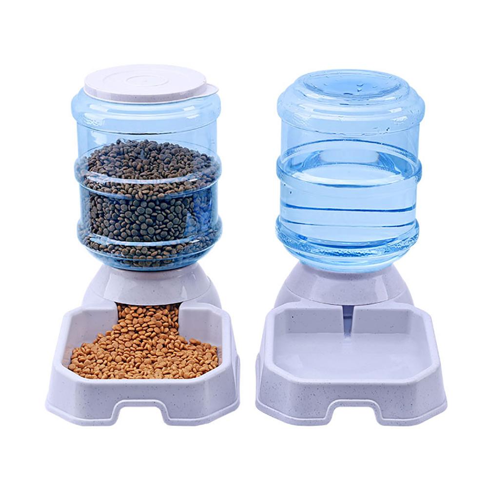 1Pc practical 3.8L Automatic Pet Feeder Dog  Drinking Bowl Large Capacity Water Food Holder Pet Supply