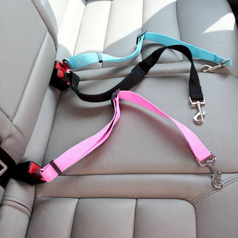Pet Dog Cat Car Seat Belt Adjustable Harness Seatbelt Lead Leash for Small Medium Dogs Travel Clip Pet Supplies 5 Color