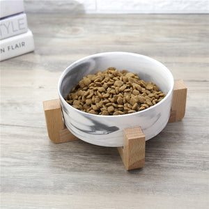 Dry Ceramic Pet Bowl Canister Food Water & Treats for Dogs & Cats More Comfortable Eating for Kitten and Puppy Durable 23JunO4